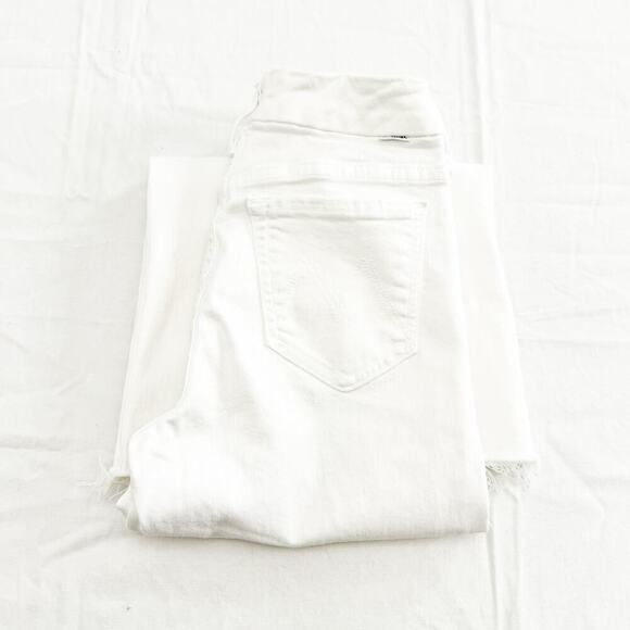 Mother Lil' Mother Lil' Roller Fray Fairest of Them All White Denim Jean Size 25 - Picture 1 of 9